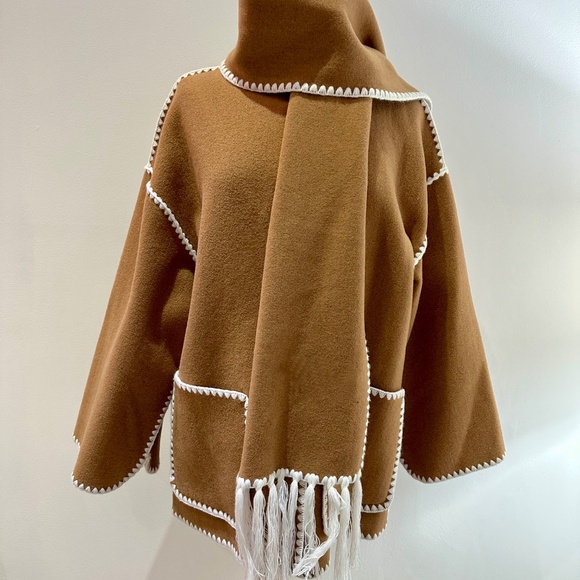 Draped Fringed Combo Jacket NWT (Small) - Picture 3 of 5